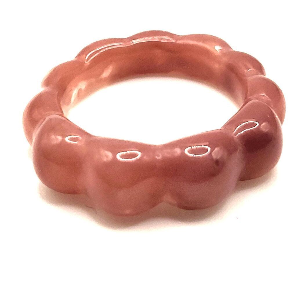 New Without Tags Pink Acrylic Bubble Ring Size 7.5
